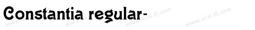 Constantia regular字体转换